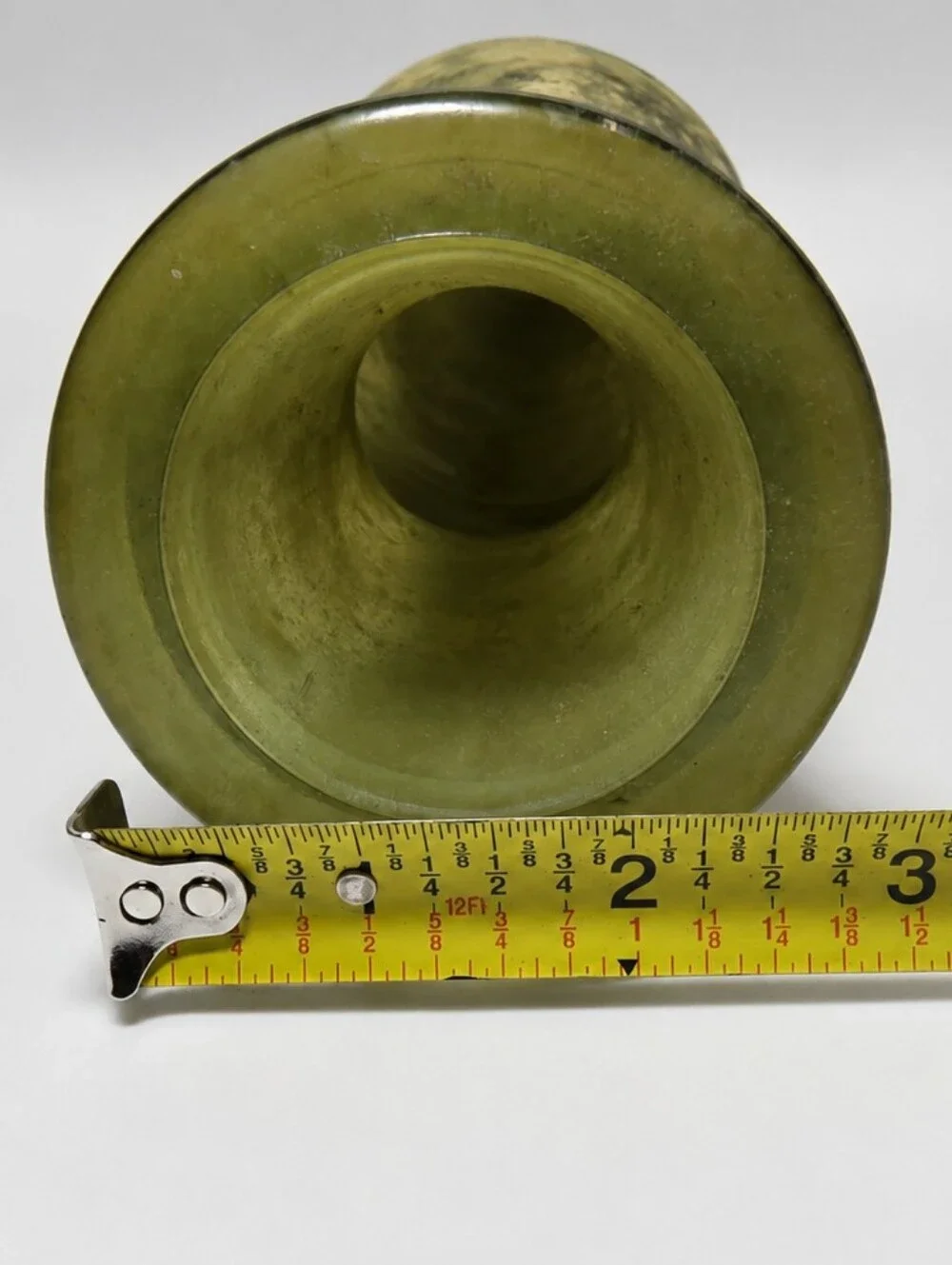Olive Green Glass Decorative Vase - Home Accents
